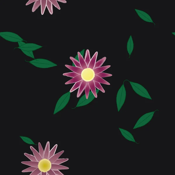 Frumos Fundal Floral Fără Sudură Ilustrație Vectorială — Vector de stoc