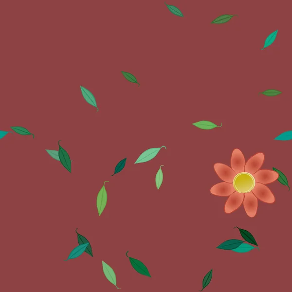 Fundo Sem Costura Floral Bonito Ilustração Vetorial —  Vetores de Stock