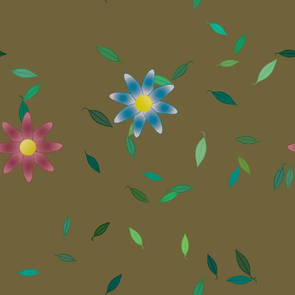 Schöne Florale Nahtlose Hintergrund Vektorillustration — Stockvektor