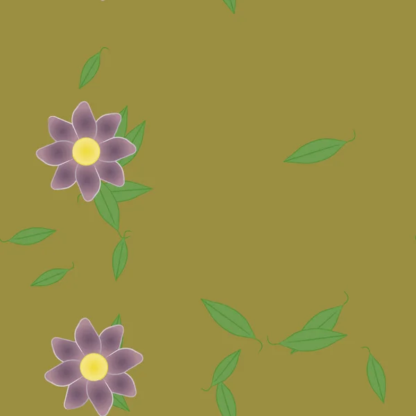 Hermoso Fondo Sin Costura Floral Ilustración Vectores — Vector de stock