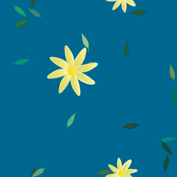 Fundo Sem Costura Floral Bonito Ilustração Vetorial —  Vetores de Stock