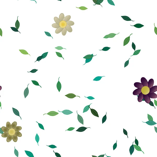 Schöne Florale Nahtlose Hintergrund Vektorillustration — Stockvektor