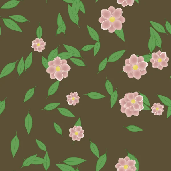 Hermoso Fondo Sin Costura Floral Ilustración Vectores — Vector de stock