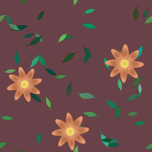 Fundo Sem Costura Floral Bonito Ilustração Vetorial — Vetor de Stock