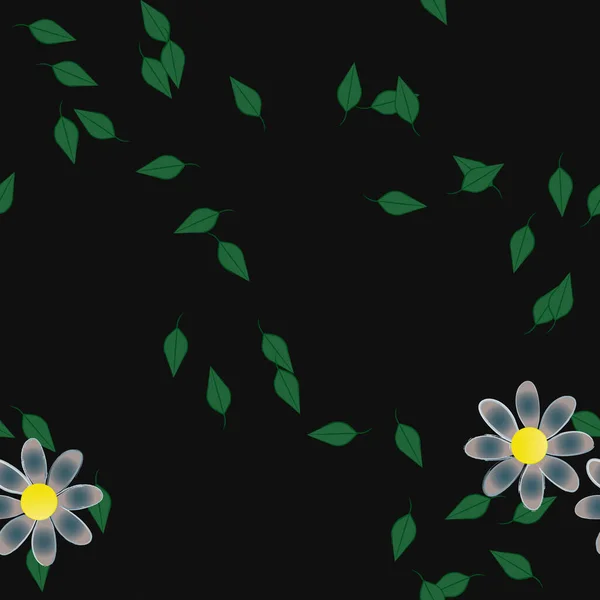 Fundo Sem Costura Floral Bonito Ilustração Vetorial — Vetor de Stock