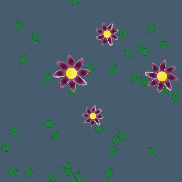 Fundo Sem Costura Floral Bonito Ilustração Vetorial — Vetor de Stock