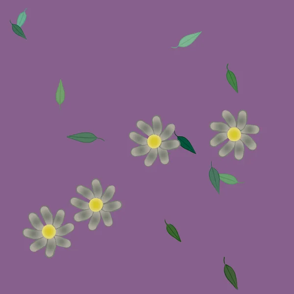 Mooie Bloemen Naadloze Achtergrond Vector Illustratie — Stockvector