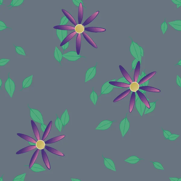 Mooie Bloemen Naadloze Achtergrond Vector Illustratie — Stockvector