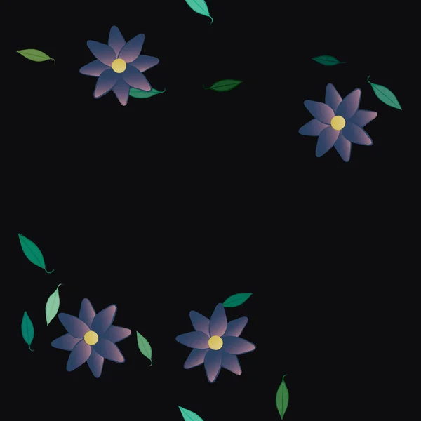 Beau Fond Floral Sans Couture Illustration Vectorielle — Image vectorielle