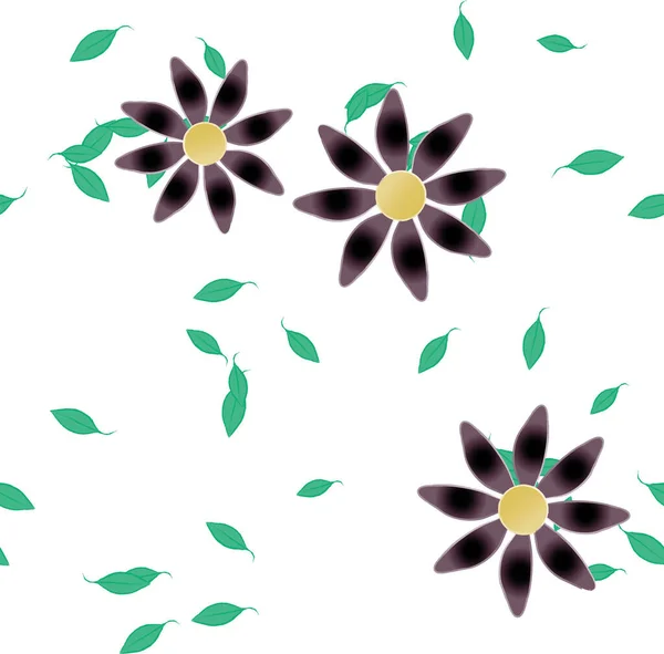 Schöne Florale Nahtlose Hintergrund Vektorillustration — Stockvektor