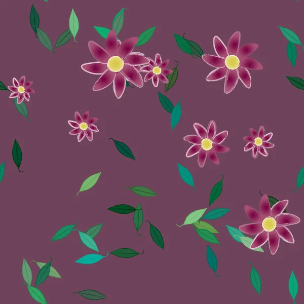 Beau Fond Floral Sans Couture Illustration Vectorielle — Image vectorielle