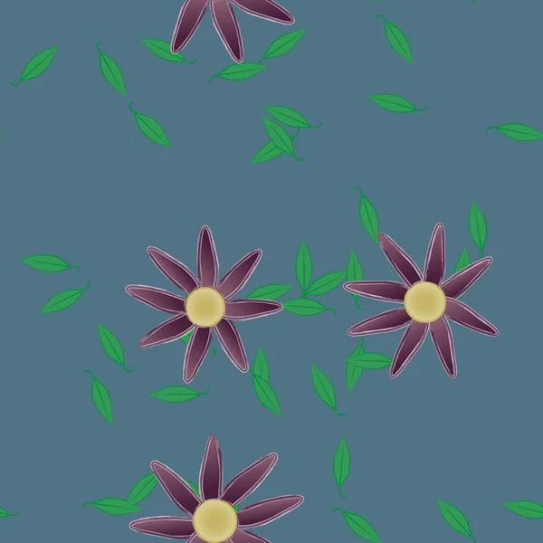 Fundo Sem Costura Floral Bonito Ilustração Vetorial —  Vetores de Stock