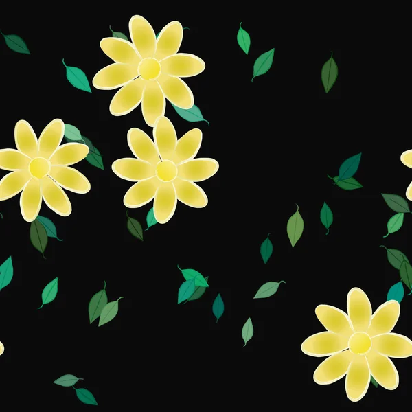 Mooie Bloemen Naadloze Achtergrond Vector Illustratie — Stockvector