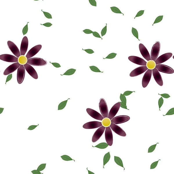 Schöne Florale Nahtlose Hintergrund Vektorillustration — Stockvektor