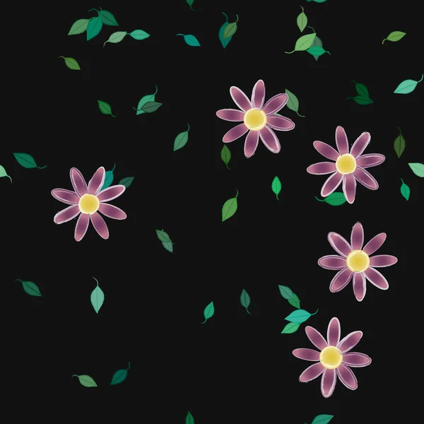 Hermoso Fondo Sin Costura Floral Ilustración Vectores — Vector de stock