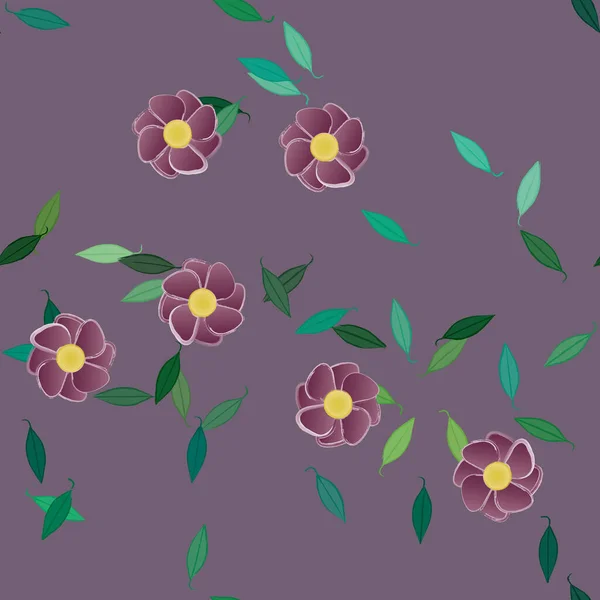 Fundo Sem Costura Floral Bonito Ilustração Vetorial — Vetor de Stock