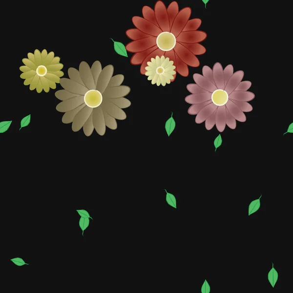 Hermoso Fondo Sin Costura Floral Ilustración Vectores — Vector de stock