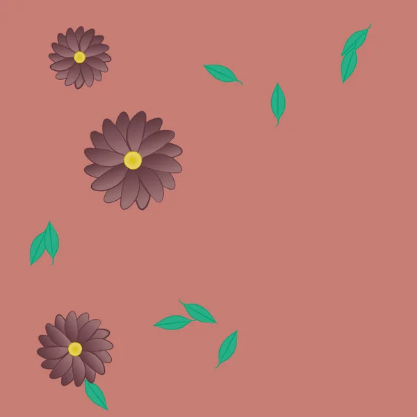 Fundo Sem Costura Floral Bonito Ilustração Vetorial —  Vetores de Stock