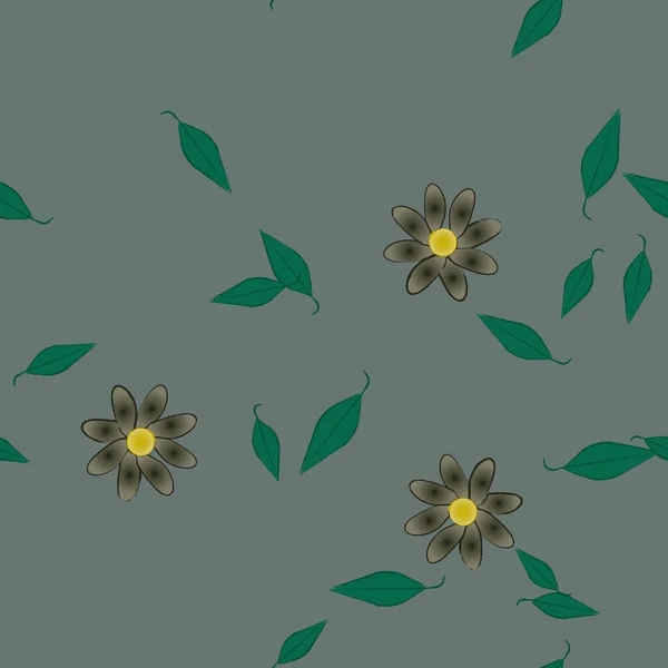 Fundo Sem Costura Floral Bonito Ilustração Vetorial — Vetor de Stock