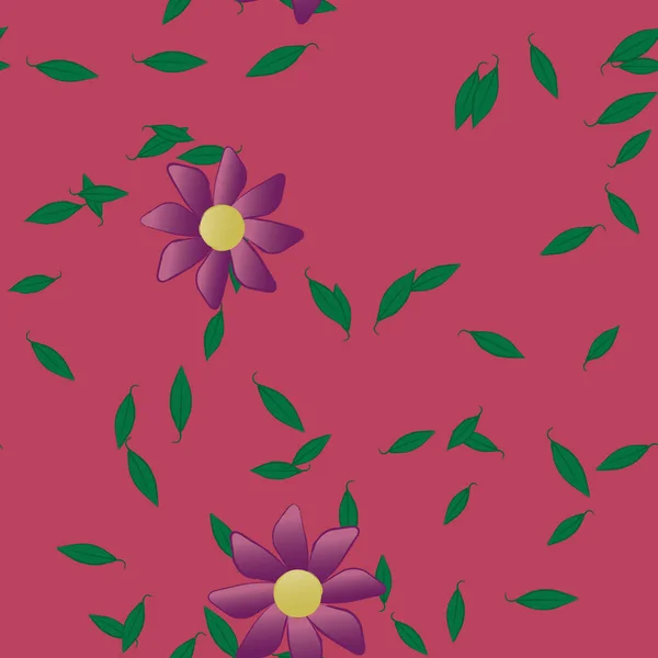 Gyönyörű Virágos Zökkenőmentes Háttér Vektor Illusztráció — Stock Vector