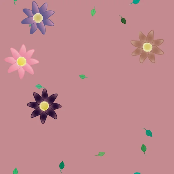 Schöne Florale Nahtlose Hintergrund Vektorillustration — Stockvektor