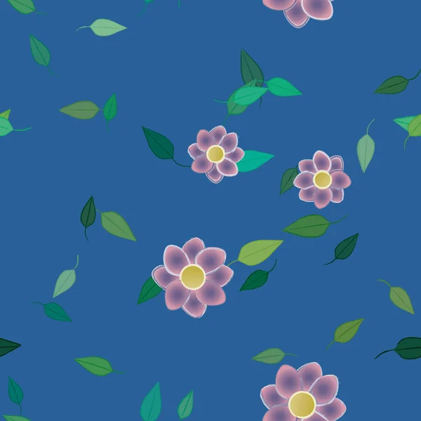 Fundo Sem Costura Floral Bonito Ilustração Vetorial — Vetor de Stock