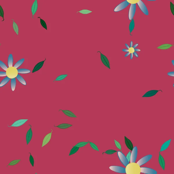 Schöne Florale Nahtlose Hintergrund Vektorillustration — Stockvektor