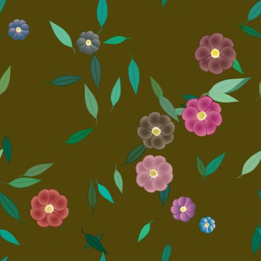 Çiçeksiz arka plan, vektör illüstrasyonu