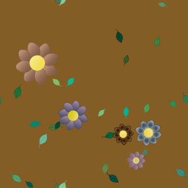 Çiçeksiz arka plan, vektör illüstrasyonu