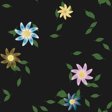 Çiçeksiz arka plan, vektör illüstrasyonu