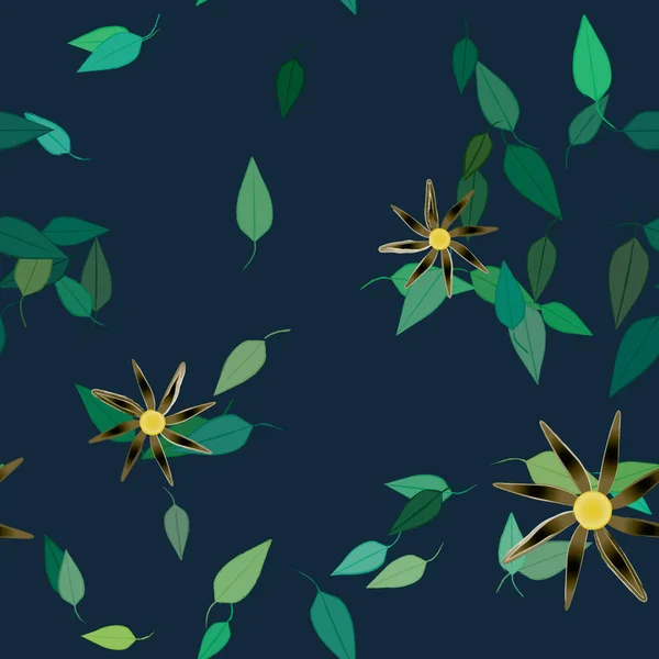 Fundo Sem Costura Floral Bonito Ilustração Vetorial — Vetor de Stock