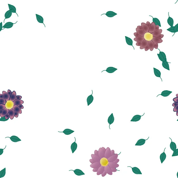 Schöne Florale Nahtlose Hintergrund Vektorillustration — Stockvektor