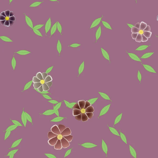 Hermoso Fondo Sin Costura Floral Ilustración Vectores — Vector de stock