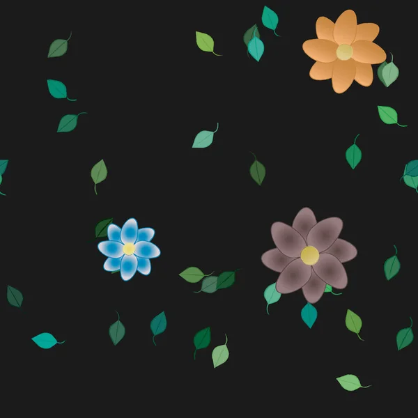 Hermoso Fondo Sin Costura Floral Ilustración Vectores — Vector de stock