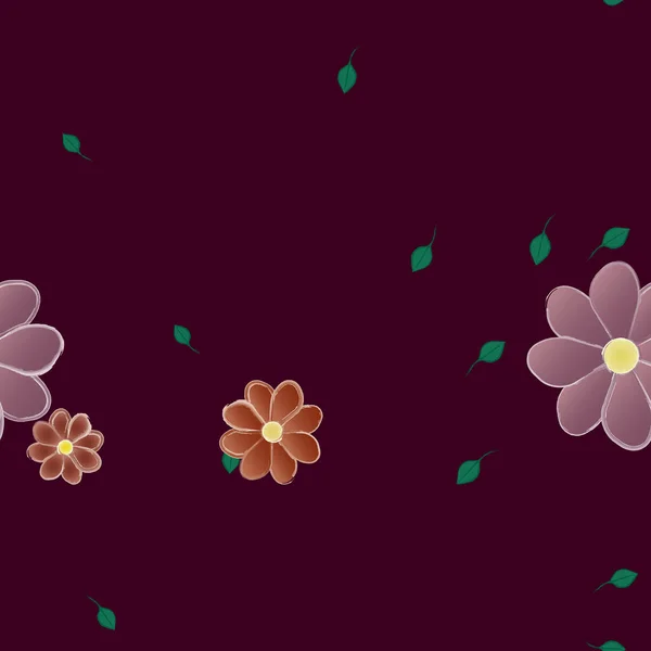 Красивый Цветочный Бесшовный Фон Векторная Иллюстрация — стоковый вектор