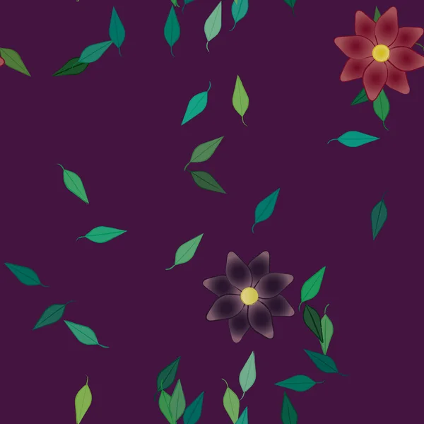 Fundo Sem Costura Floral Bonito Ilustração Vetorial — Vetor de Stock