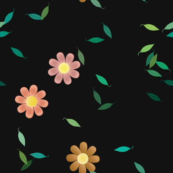 Beau Fond Floral Sans Couture Illustration Vectorielle — Image vectorielle