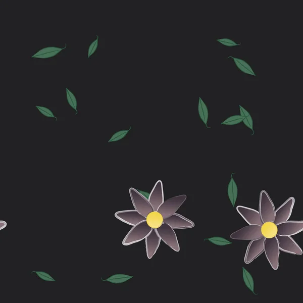 Fundo Sem Costura Floral Bonito Ilustração Vetorial — Vetor de Stock