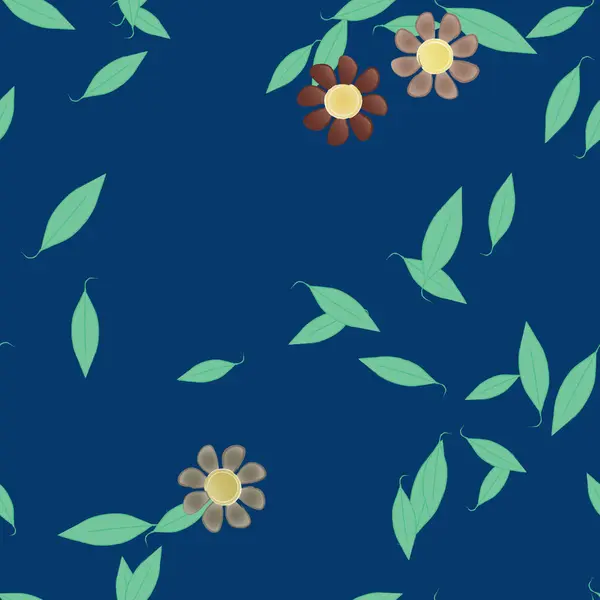 Beau Fond Floral Sans Couture Illustration Vectorielle — Image vectorielle