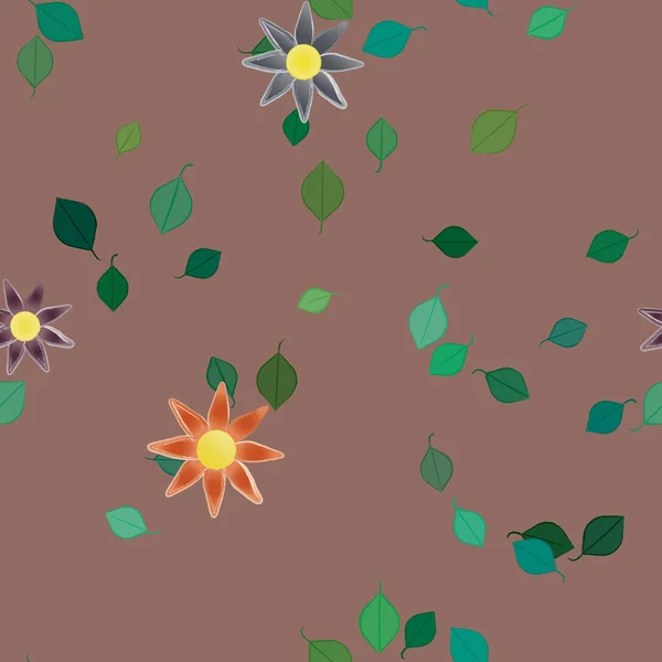 Fundo Sem Costura Floral Bonito Ilustração Vetorial — Vetor de Stock