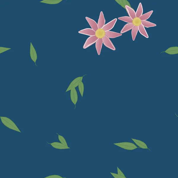 Fundo Sem Costura Floral Bonito Ilustração Vetorial — Vetor de Stock