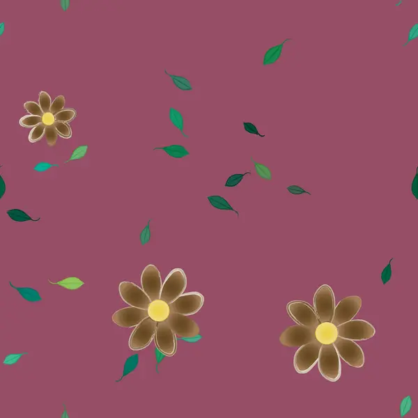 Fundo Sem Costura Floral Bonito Ilustração Vetorial — Vetor de Stock