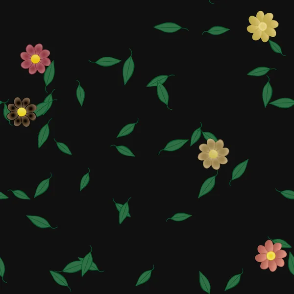 Schöne Florale Nahtlose Hintergrund Vektorillustration — Stockvektor