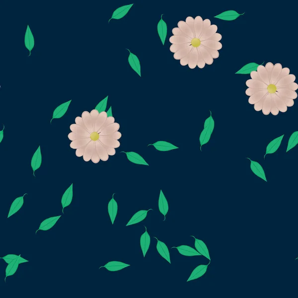 Hermoso Fondo Sin Costura Floral Ilustración Vectores — Vector de stock