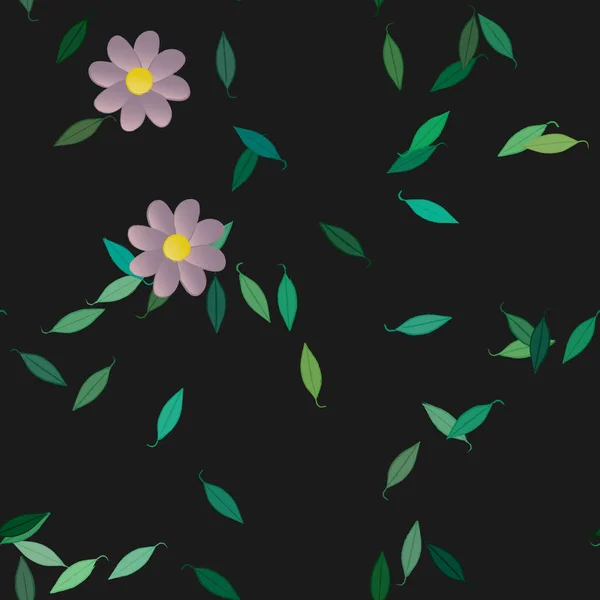 Fundo Sem Costura Floral Bonito Ilustração Vetorial — Vetor de Stock