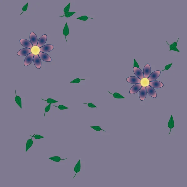 Fundo Sem Costura Floral Bonito Ilustração Vetorial — Vetor de Stock