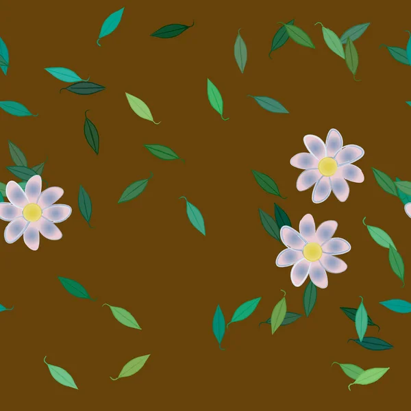 Mooie Bloemen Naadloze Achtergrond Vector Illustratie — Stockvector