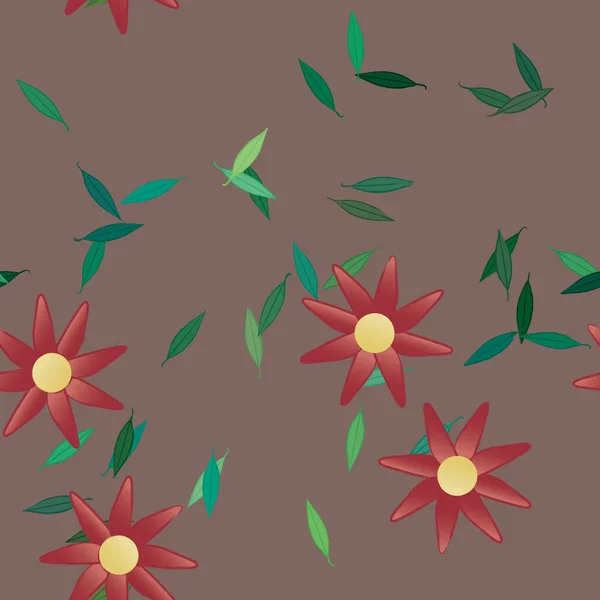 Fundo Sem Costura Floral Bonito Ilustração Vetorial — Vetor de Stock