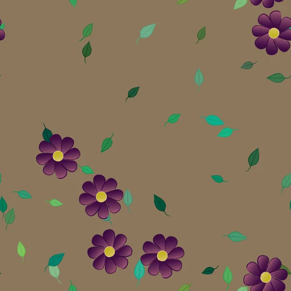 Schöne Florale Nahtlose Hintergrund Vektorillustration — Stockvektor