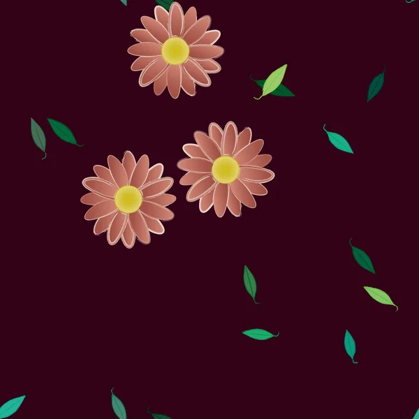 Hermoso Fondo Sin Costura Floral Ilustración Vectores — Vector de stock